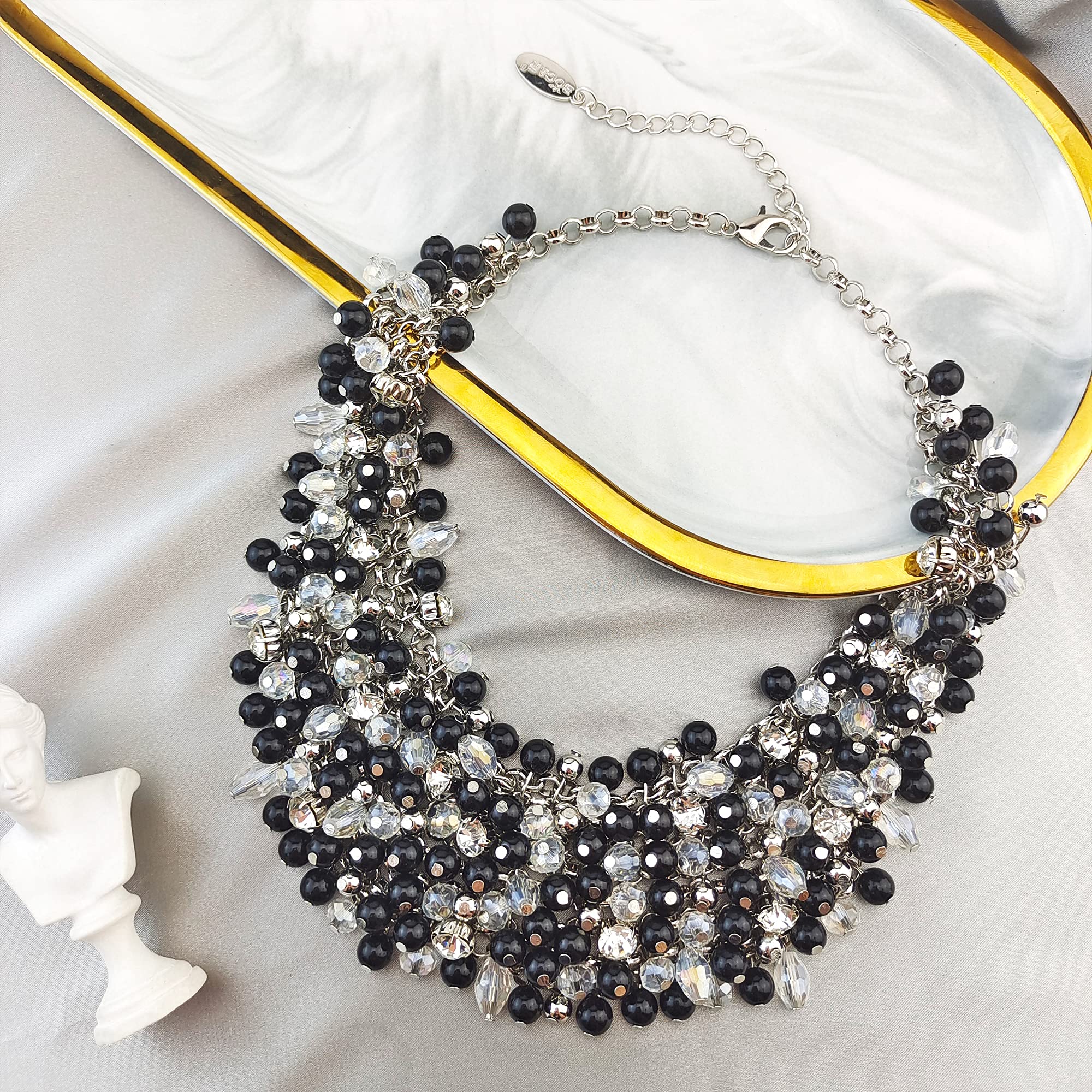 Bocar Fashion Crystal Chunky Collar Statement Necklace for Women Gift (NK-10260) - Image 4